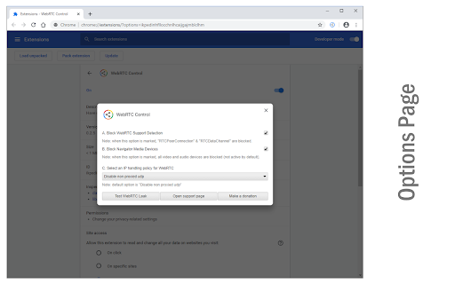 WebRTC Control screenshot