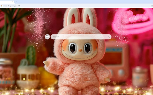 Pink Labubu Toy Cute Live Wallpaper screenshot
