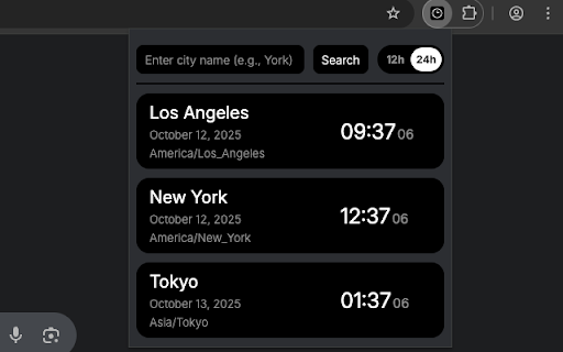 World Clocks screenshot