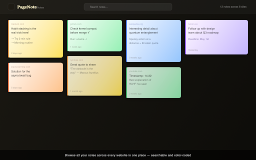 PageNote – Sticky Notes for Any Website screenshot