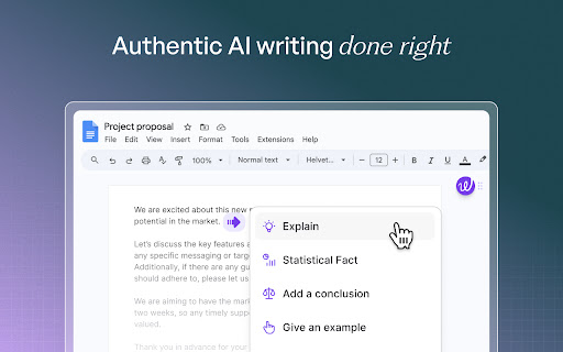Wordtune: AI Paraphrasing and Grammar Tool screenshot