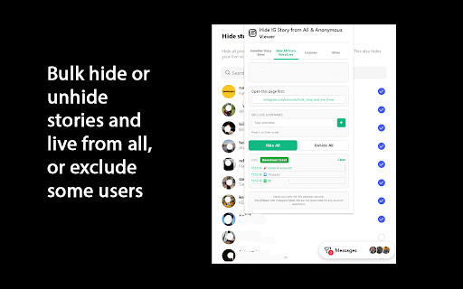 Hide IG Story from All & Anonymous Story Viewer screenshot