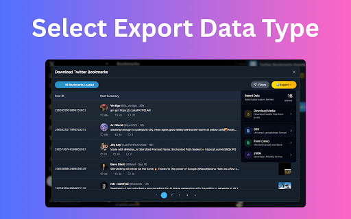 Twitter Bookmarks Downloader - Export X Bookmarks screenshot