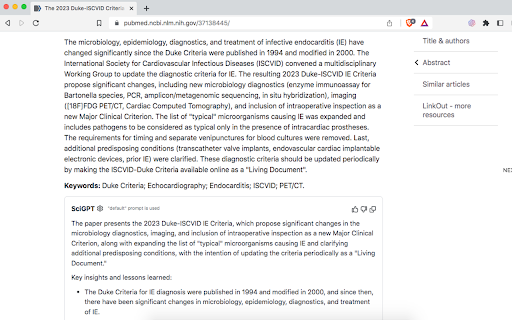 SciGPT: Summarize a scientific paper screenshot