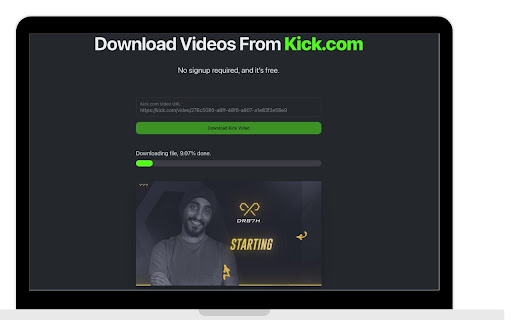 Kick.com & Twitch.tv VOD Downloader screenshot