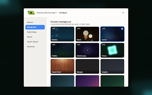 Awesome New Tab Page™ screenshot