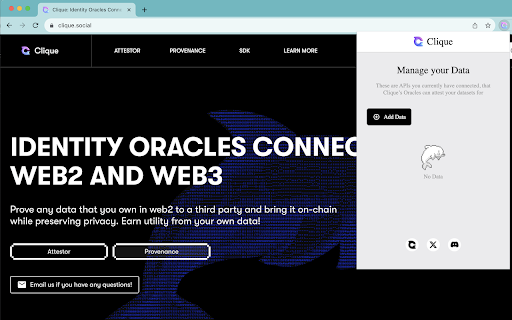 Clique Browser Extension screenshot