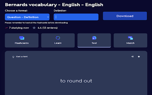 Quizlet Getter - Get Quizlet Flashcards screenshot