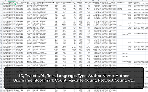 Twitter Comment Export Tool screenshot