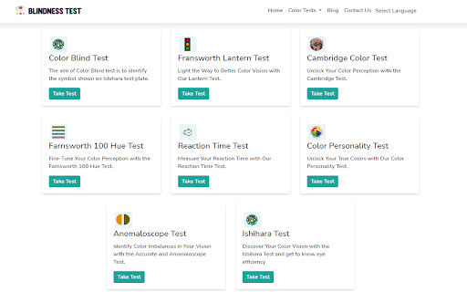 Blindness Test screenshot
