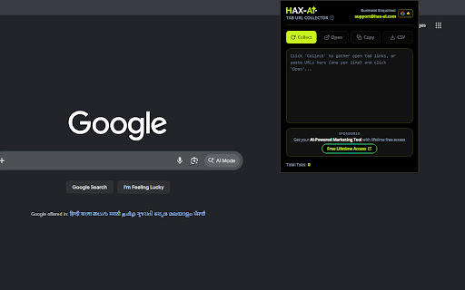 Tab URL Collector by HAX-AI screenshot