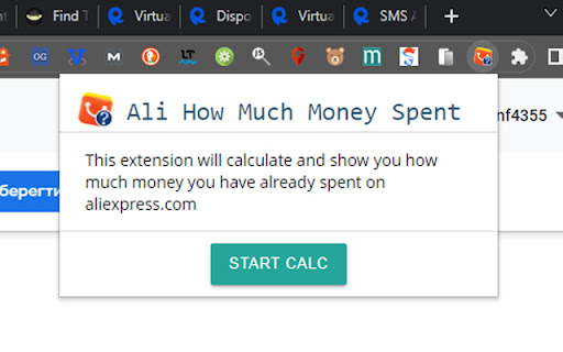 How Much Money Spent on AliExpress screenshot