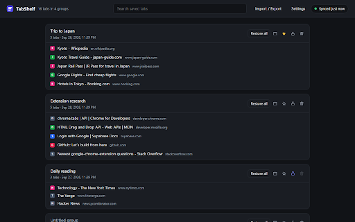 TabShelf screenshot