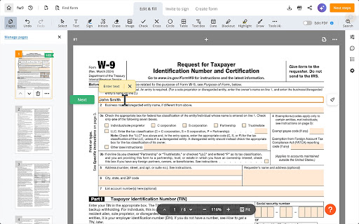 PDF Editor for Chrome:Edit, Fill, Sign, Print screenshot