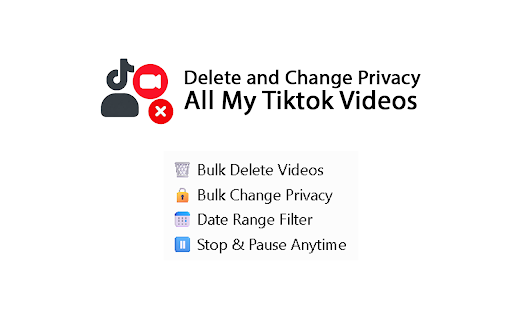 Delete and Change Privacy All My Tiktok Videos screenshot