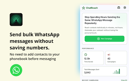ChatReach: WhatsApp Bulk Message Sender screenshot