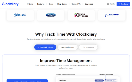 Clockdiary Time Tracker screenshot