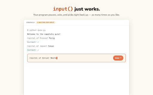 Python Shell — Run & Learn Python: Compiler & IDE screenshot