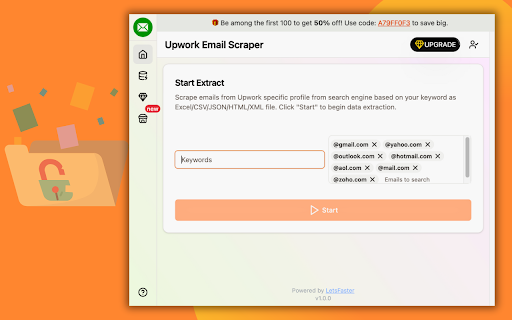 Upwork Email Scraper screenshot