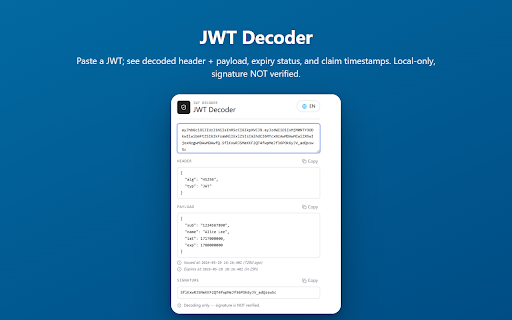 JWT Decoder screenshot