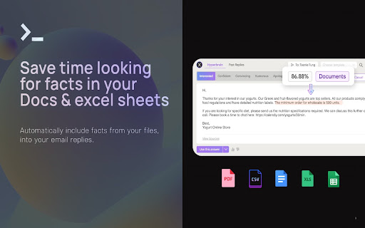 Hypertype: AI generated answers screenshot