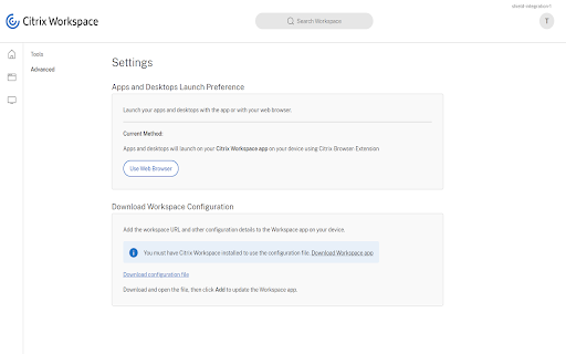 Citrix Web Extension - Beta screenshot