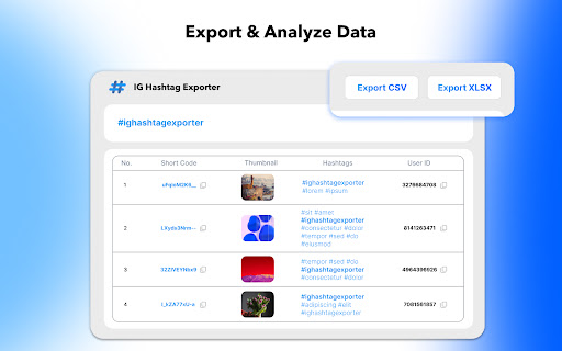 IG Hashtag Exporter - Free screenshot