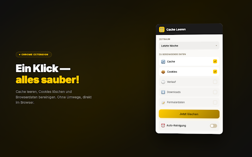 Cache Leeren — Cookies & Browserdaten löschen, Verlauf bereinigen screenshot