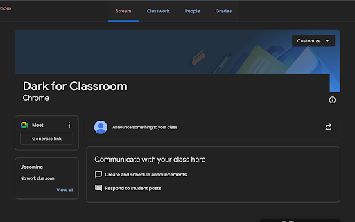 Darkmode for Classroom screenshot