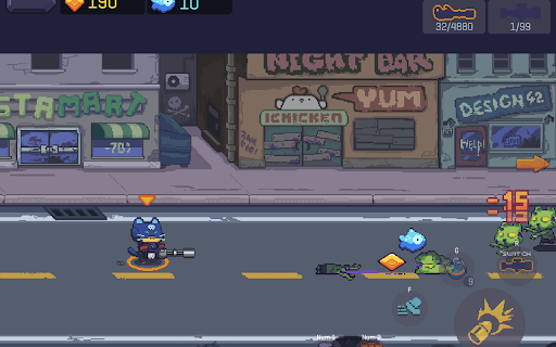 Cat Gunner Super Zombie Shoot Game screenshot