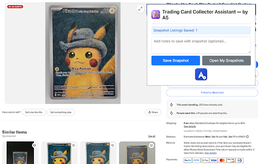 Trading Card Collector Assistant — by A5 screenshot