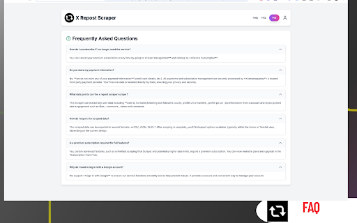 X Repost Scraper , Export X posts, accounts , replies and more screenshot