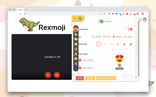 Rexmoji screenshot