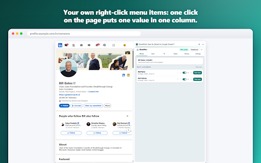 SheetPilot: Save & Extract to Google Sheets™ screenshot
