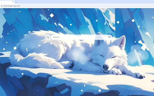 White Wolf Frozen Rest Live Wallpaper screenshot