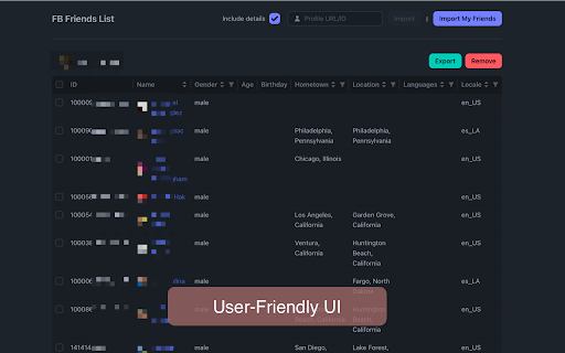 Friend Exporter - Extract friends list screenshot