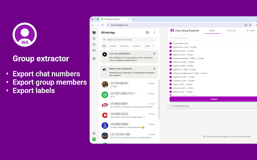 Easy Group Contact Extractor for WhatsApp© screenshot