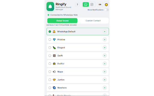 Whatsapp&Instagram Notification Sound Customizer screenshot
