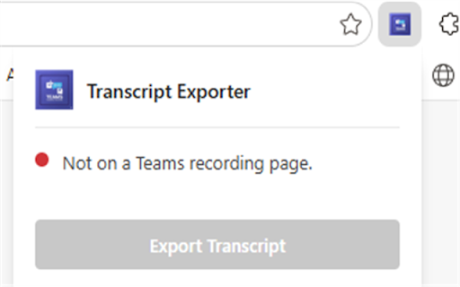 Teams Transcript Exporter screenshot