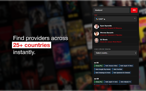 Where to Watch: Movies, TV Shows & Streaming Finder screenshot
