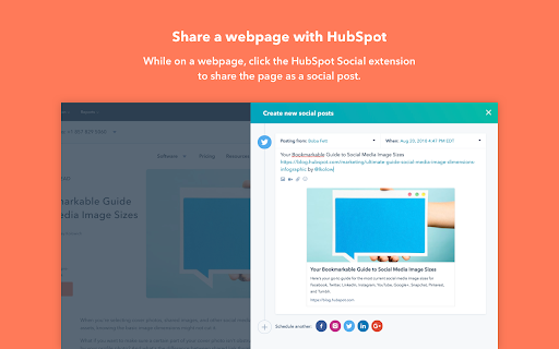 HubSpot Social screenshot