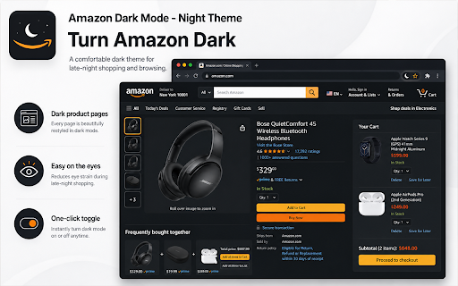 Amazon Dark Mode - Night Theme screenshot