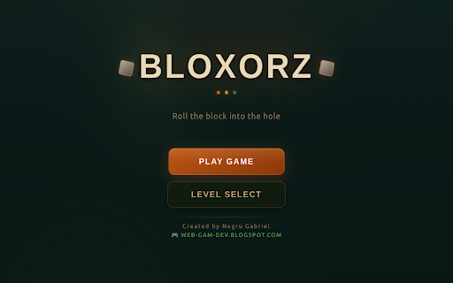 Bloxorz — 3D WebGL Puzzle screenshot