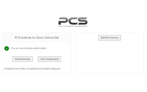 PCS AuthLink screenshot