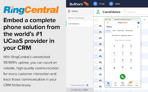 RingCentral App Connect screenshot
