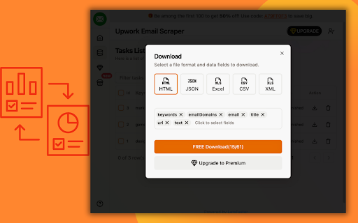 Upwork Email Scraper screenshot