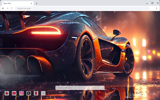 McLaren P1 Night Rain Car Live Wallpaper screenshot