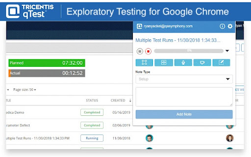 qTest Web Explorer screenshot