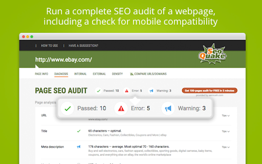 SEOquake screenshot