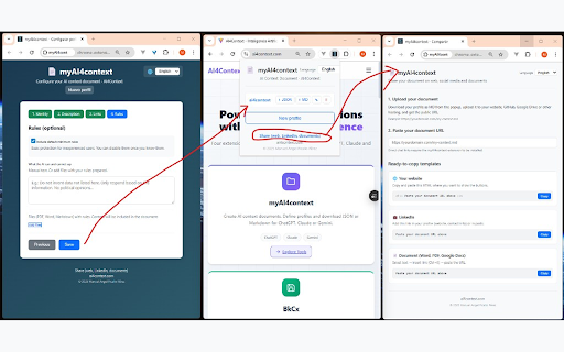 myAI4context - AI Context Document screenshot